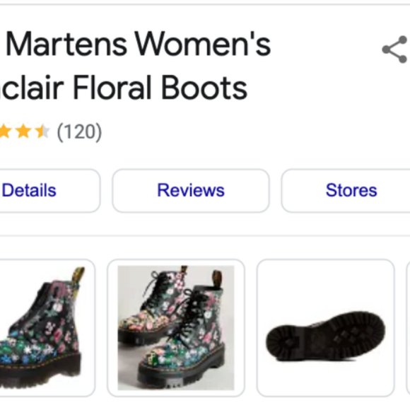 Dr. Martens SINCLAIR MYSTIC FLORAL LEATHER PLATFORM BOOTS MSRP$220 UniqueDetails - Picture 3 of 11